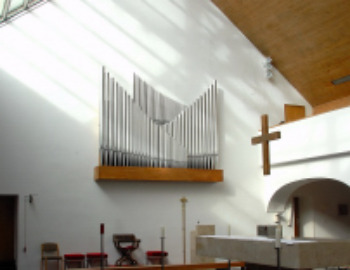 Orgel der Stadtpfarrkirche vom Kostbaren Blut in Salzburg - Parsch - 1964 Dreher &
Reinisch